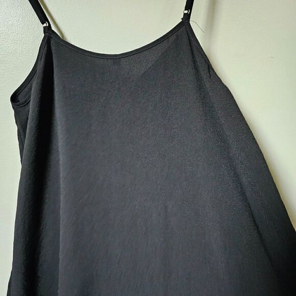 EUC BLACK BUTTON DOWN TANK SHORT DRESS SIZE M - Picture 7 of 9